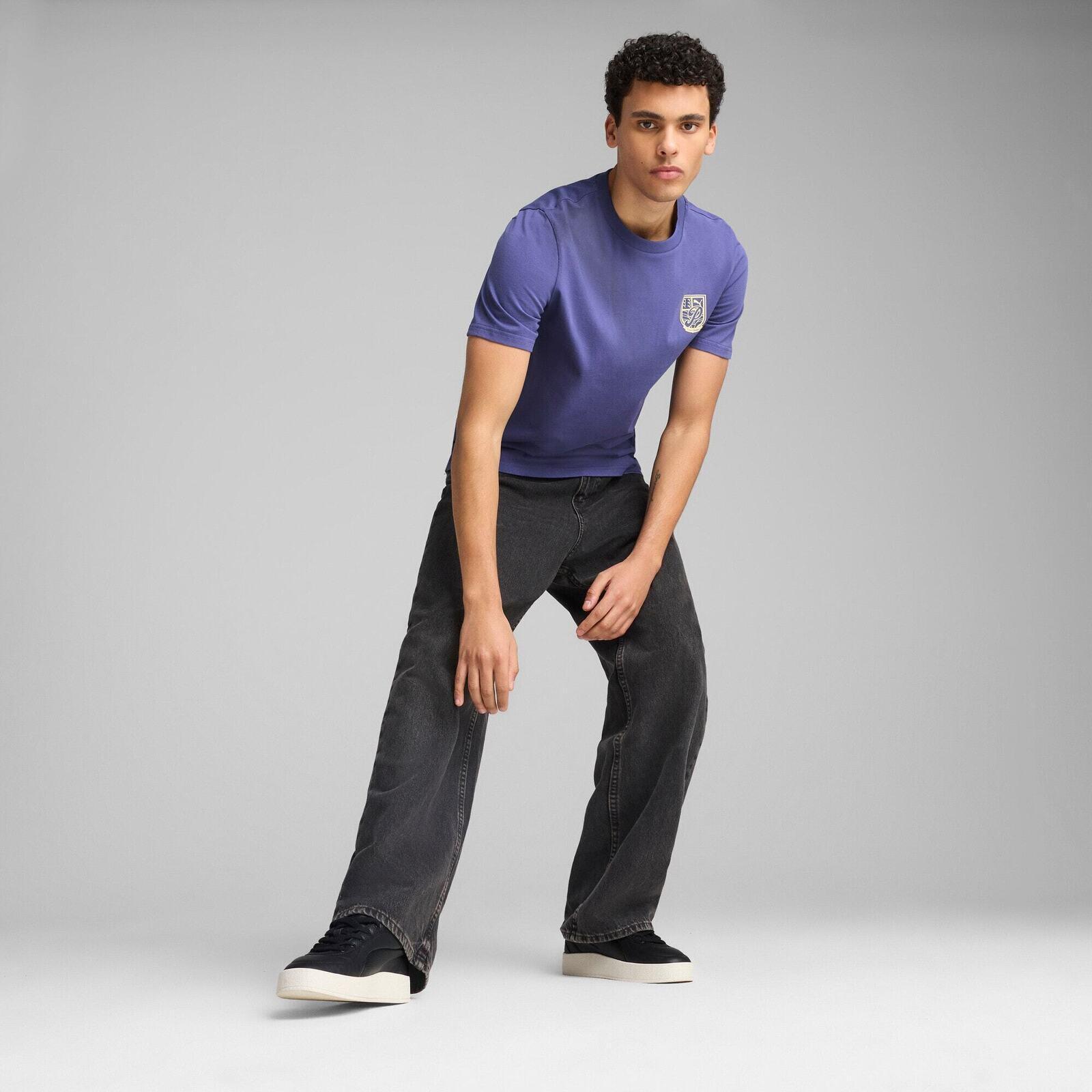 Maglietta Puma Sports Legacy Graphic Tee, Blu, Uomini 3/5