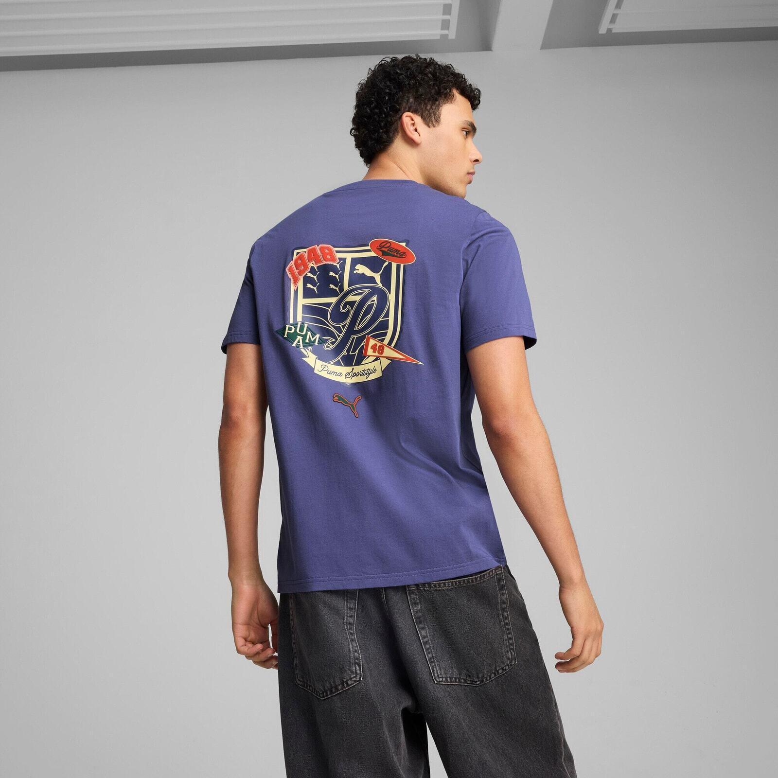 Maglietta Puma Sports Legacy Graphic Tee, Blu, Uomini 2/5