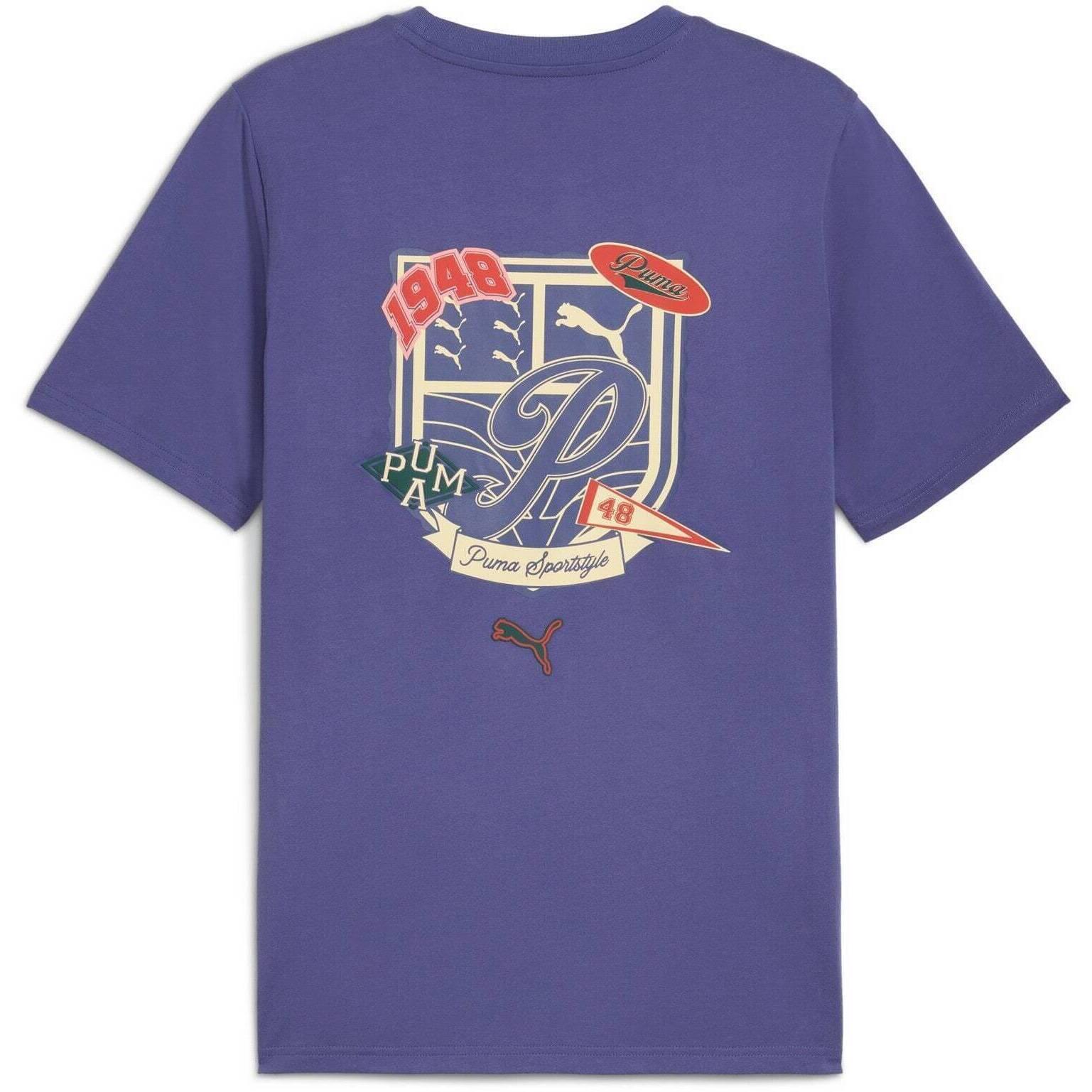 Maglietta Puma Sports Legacy Graphic Tee, Blu, Uomini 4/5