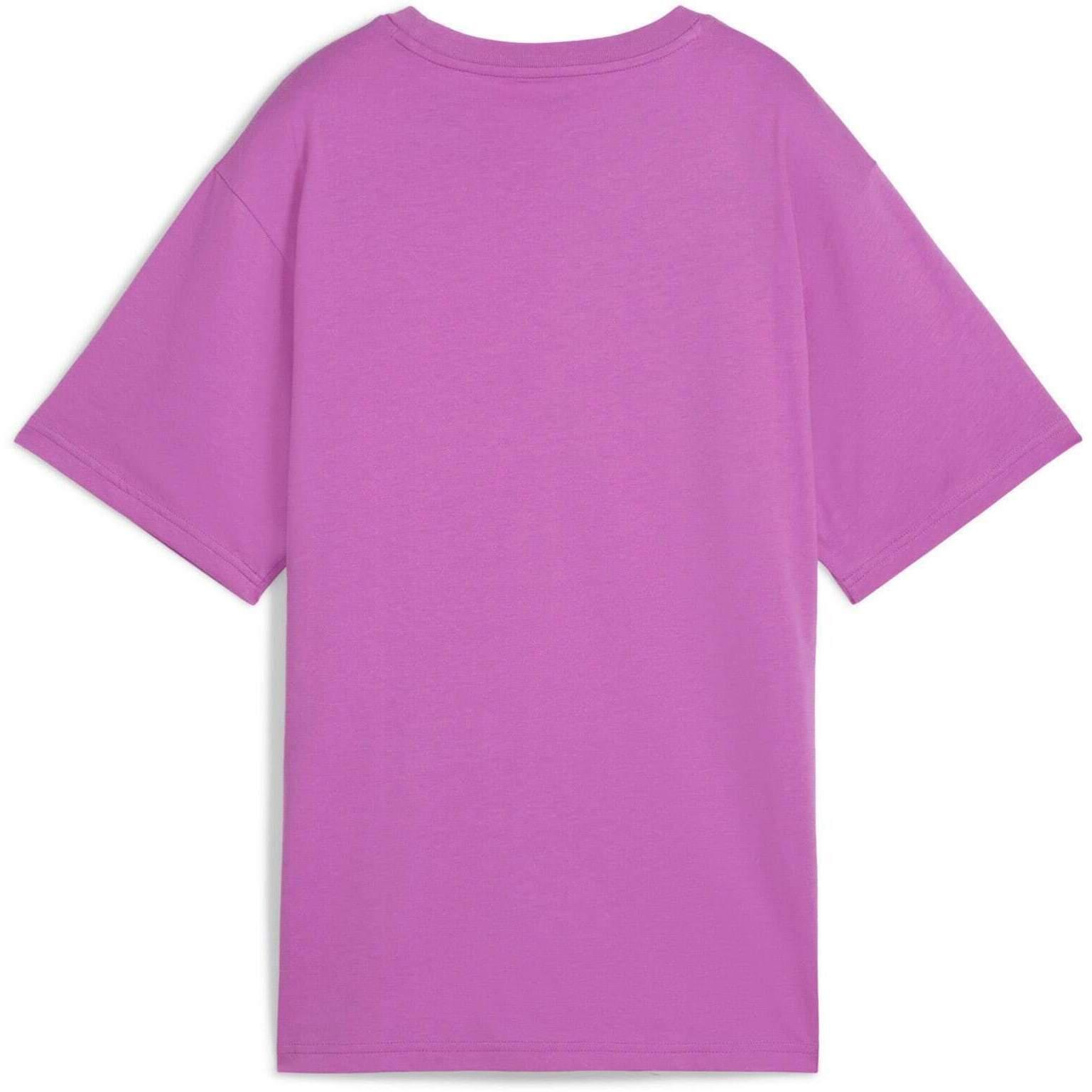 T-shirt Puma Graphics Stacked No. 1 Logo Relaxed Tee, Violet, Femmes 5/5