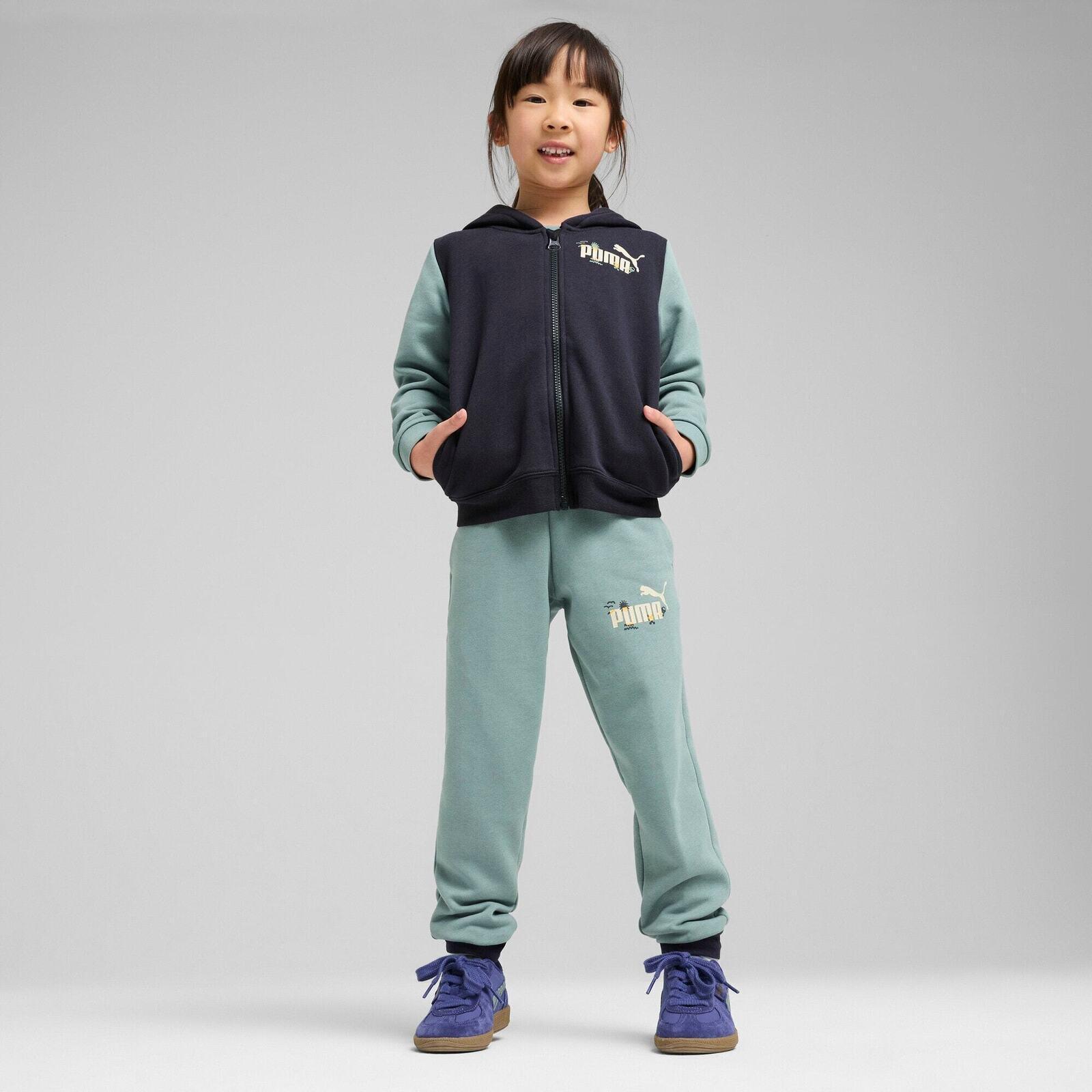 Cappuccio Puma Sandy Adventures Hoodie Full-zip Tr Ps, Blu, Bambini 3/5