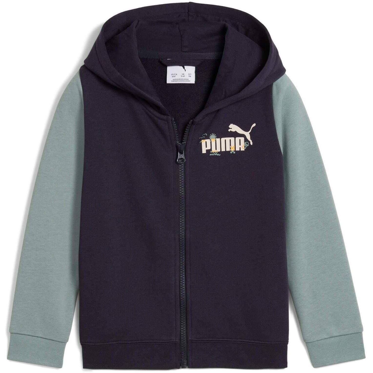 Cappuccio Puma Sandy Adventures Hoodie Full-zip Tr Ps, Blu, Bambini 5/5