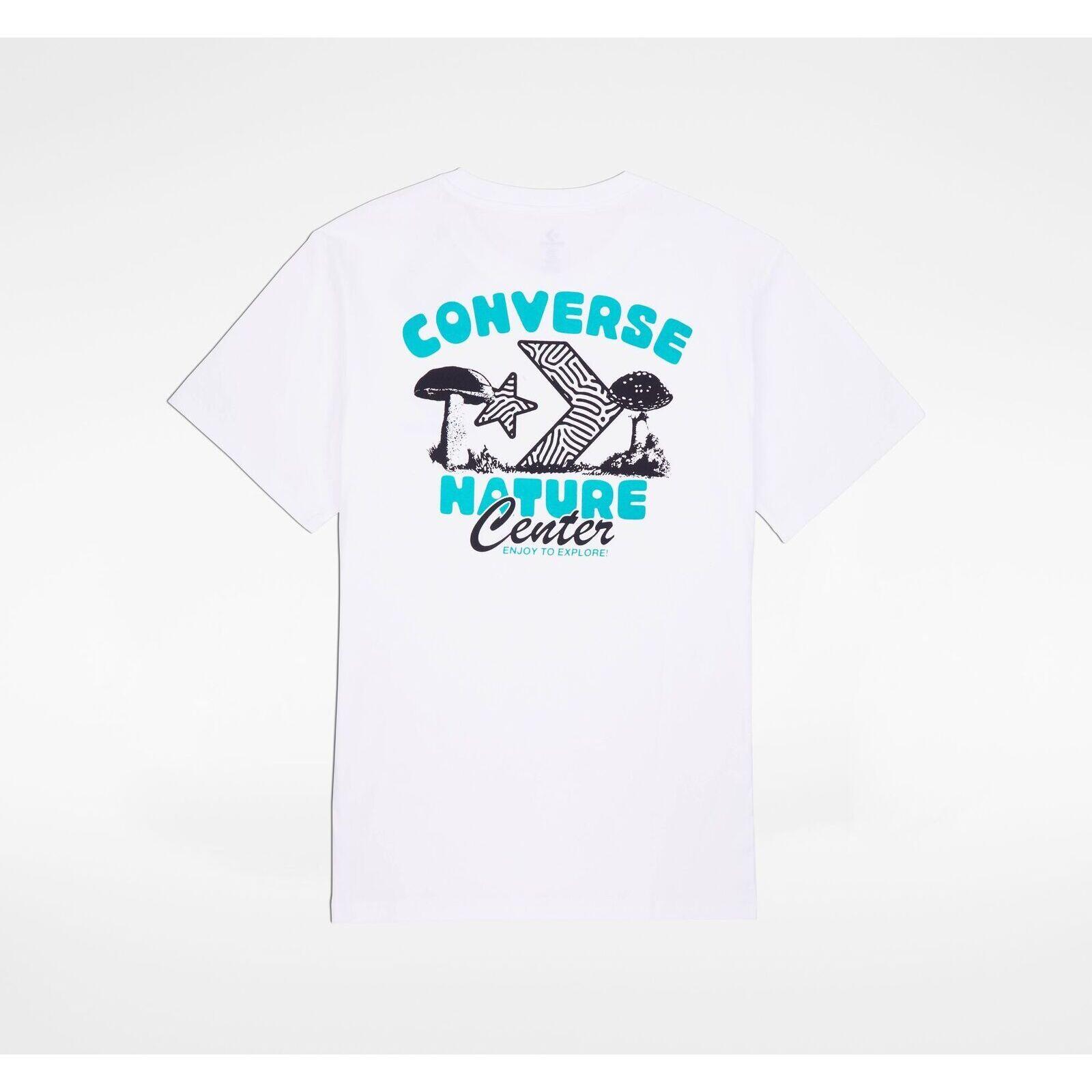 Maglietta Converse Con T-shirt M Con Nature Center Tee, Bianca, Uomini 2/2