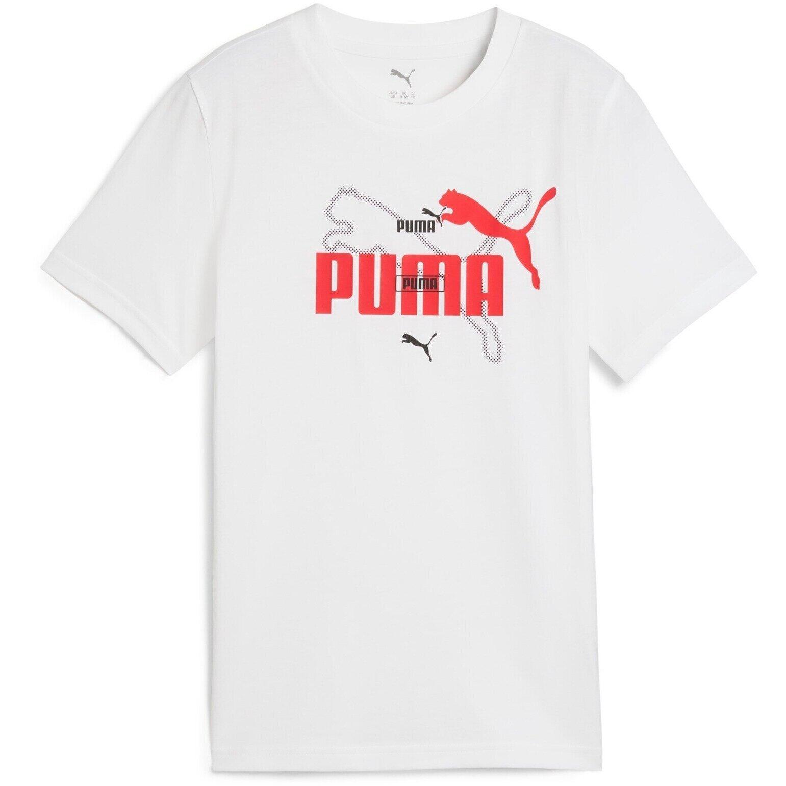 Maglietta Puma Ess Logo Lab Summer Tee B, Bianca, Bambini 4/5
