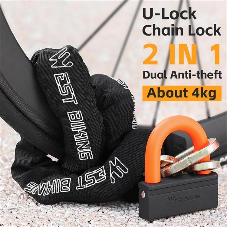 Zámek na kolo s řetězem U-lock 4/7