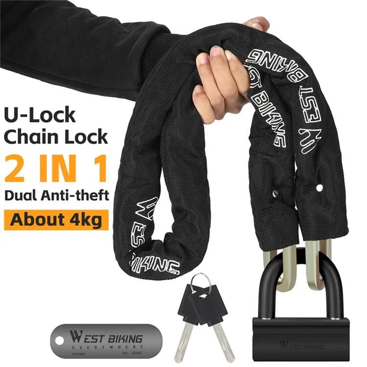Zámek na kolo s řetězem U-lock 3/7