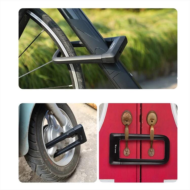 Încuietoare biciclete impermeabilă, anti-tăiere, negru