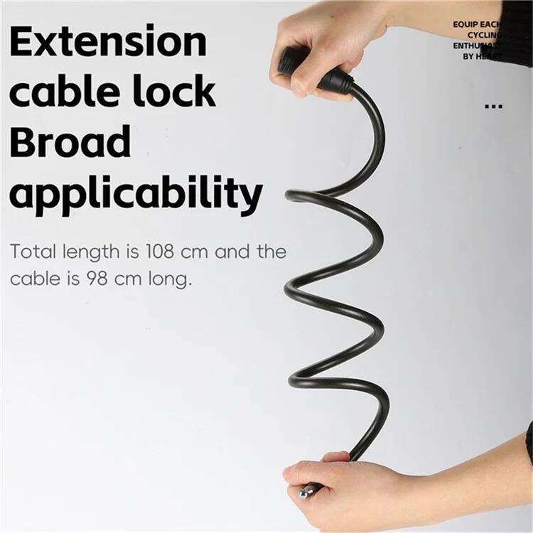 Gruby kabel PVC do roweru, zamek antykradzieżowy do MTB 4/7