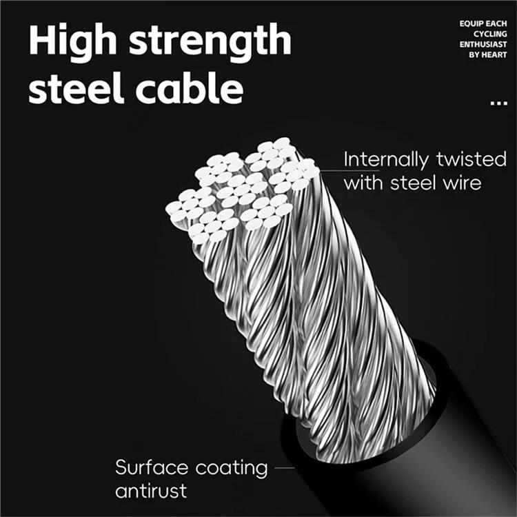 Gruby kabel PVC do roweru, zamek antykradzieżowy do MTB 5/7