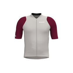 Maillot Cyclisme Manches Courtes Enfant - Icon Warm Grey/Bordeaux