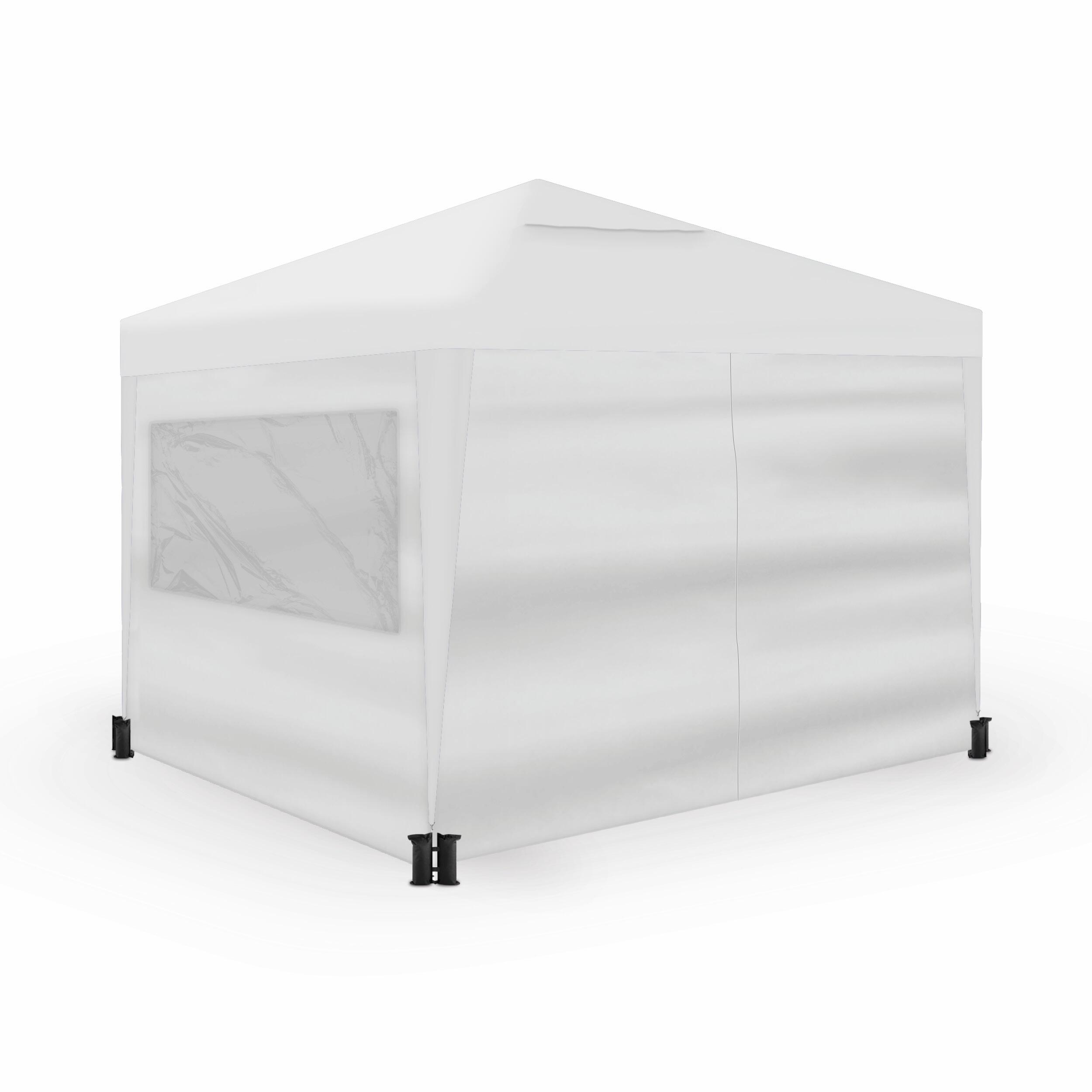 Opvouwbare tent 3x3m wit UPF50+ voor 10 personen met 4 wanden en draagtas 5/7