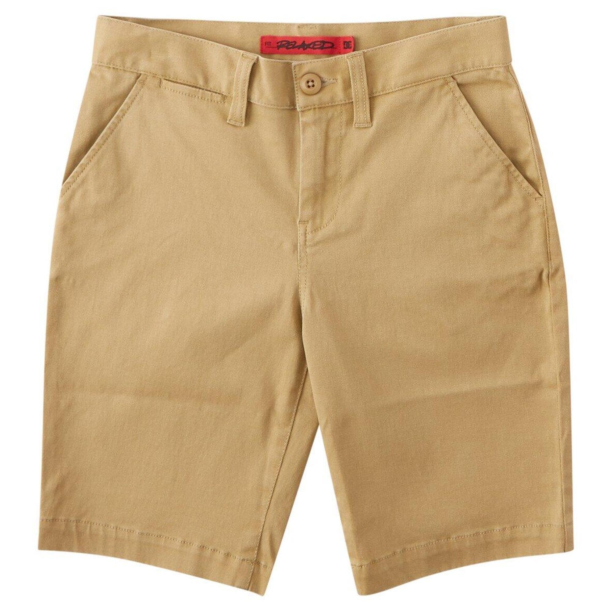 Dc Shoes - Short Chino Worker Relaxed Marron Garçon - Short - Beige - Decathlon