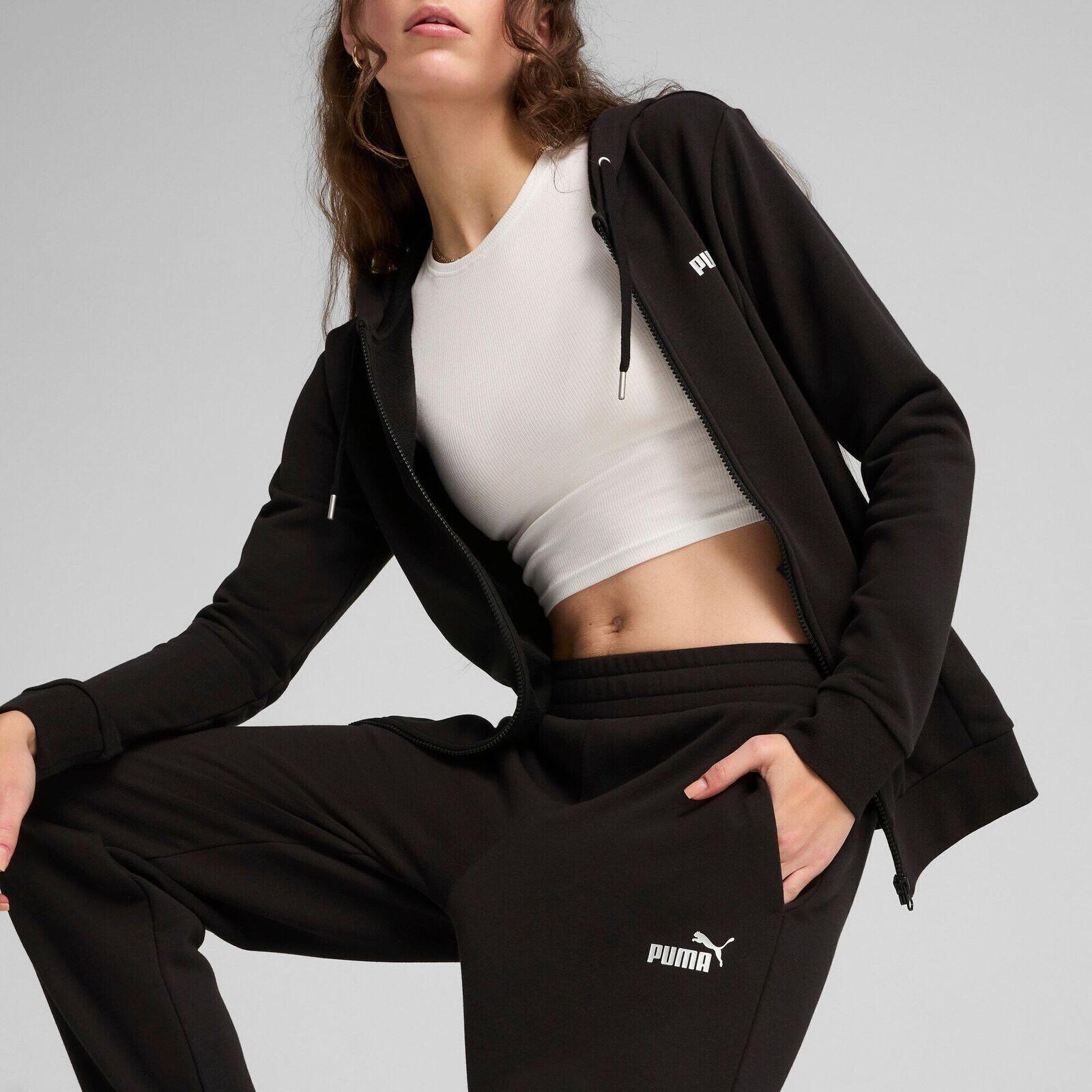 Trainingsanzug Puma Metallic Hooded Sweat Suit Tr Op, Schwarz, Damen 4/7