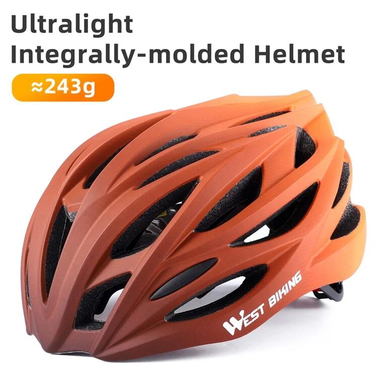 Casque de cyclisme en dégradé de couleurs en PC+EPS respirant WEST
