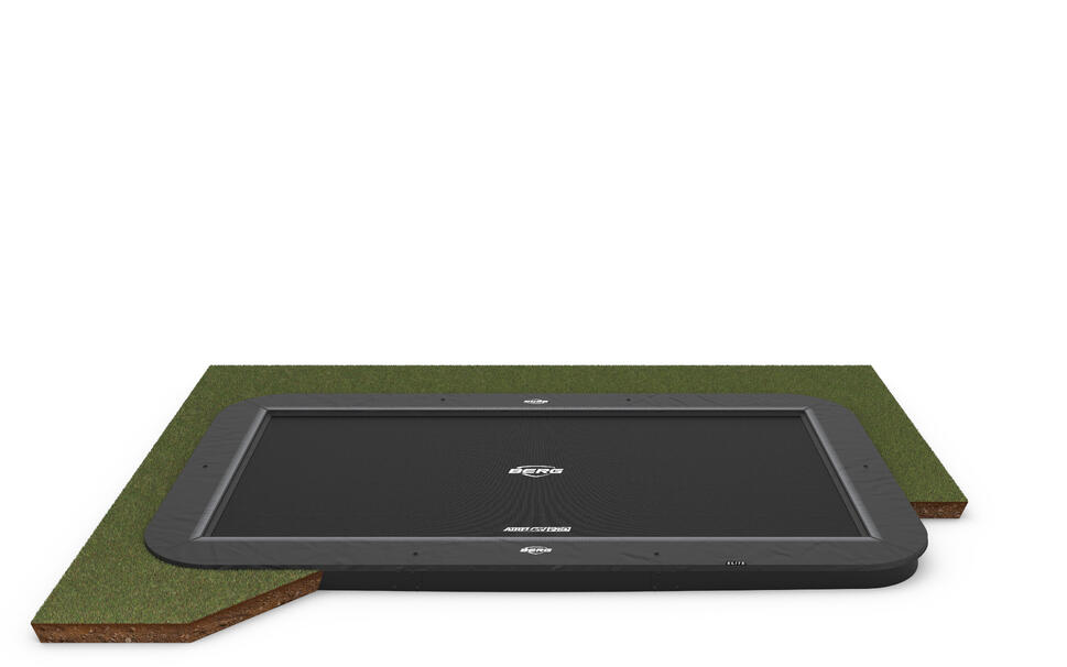 Trampolina prostokątna zlicowana z podłożem z AeroWall BERG Elite