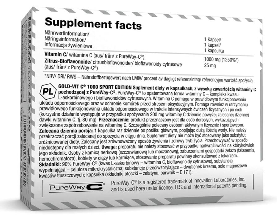 Gold-Vit C 1000 Sport Edition OLIMP 60 kaps 2/2
