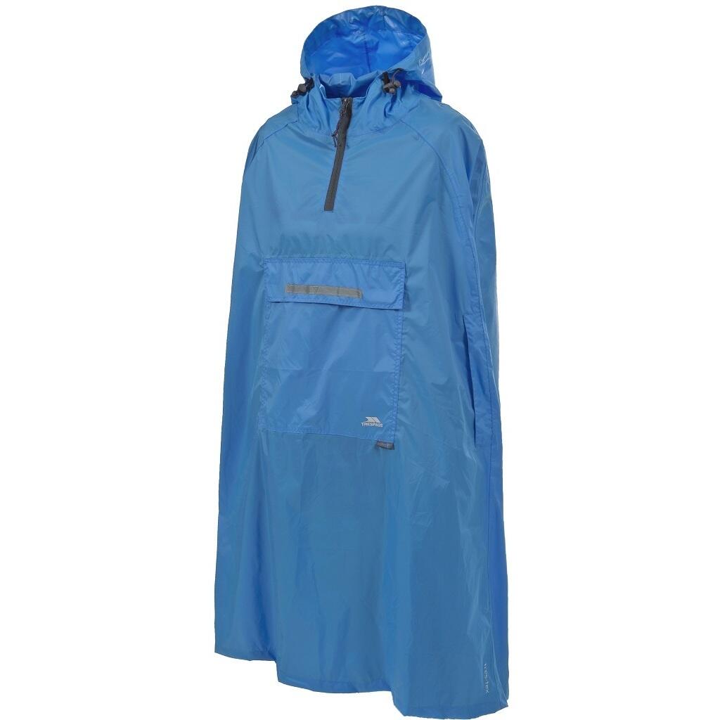 TRESPASS Trespass QIKPAC Unisex Poncho blue, water-repellent, packable
