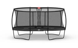 Trampoline BERG Elite Ovale 520 x 345 cm Anthracite avec Filet de Sécurité