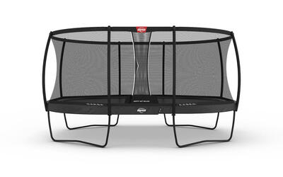 Trampoline berg elite ovaal 520 x 345 antraciet met veiligheidsnet
