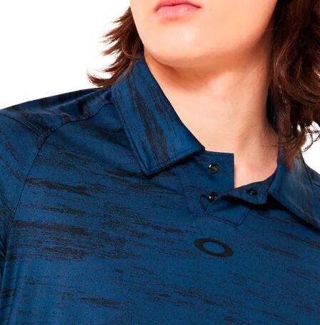 Oakley C1 Dunes Print Polo, Polo de Golf para Hombre, Navy 4/4