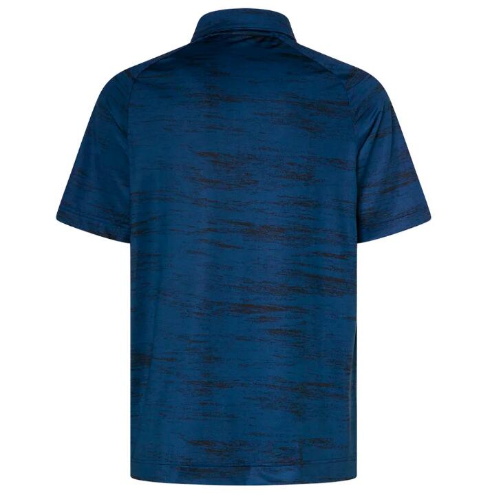 Oakley C1 Dunes Print Polo, Polo de Golf para Hombre, Navy 3/4