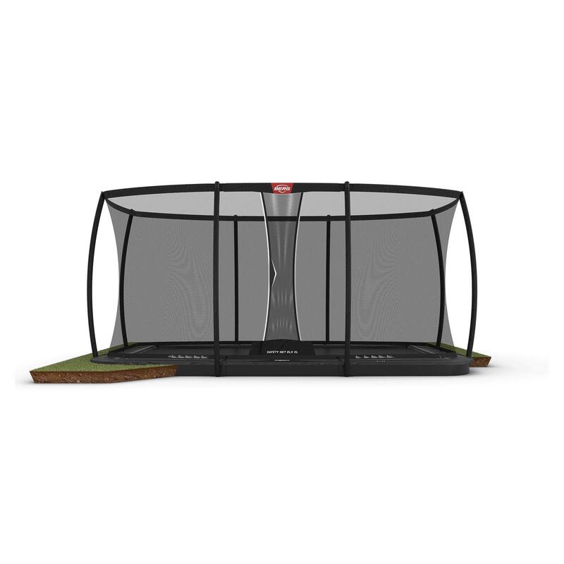 Trampoline BERG Elite  + Filet de sécurité FlatGround Rect. Gr. anthr. 500x300
