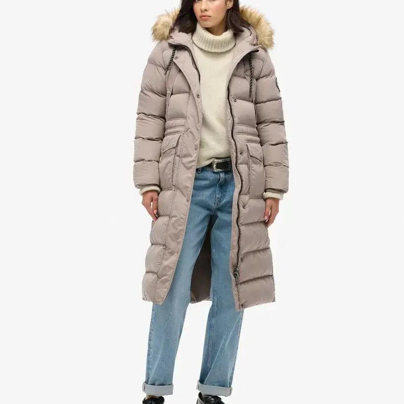 Long faux fur coat for women Superdry Everest