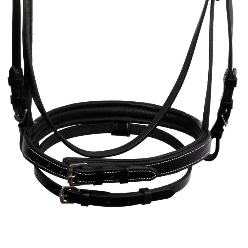 Hoofdstall met contrasterende stiksels en teugels 6/7