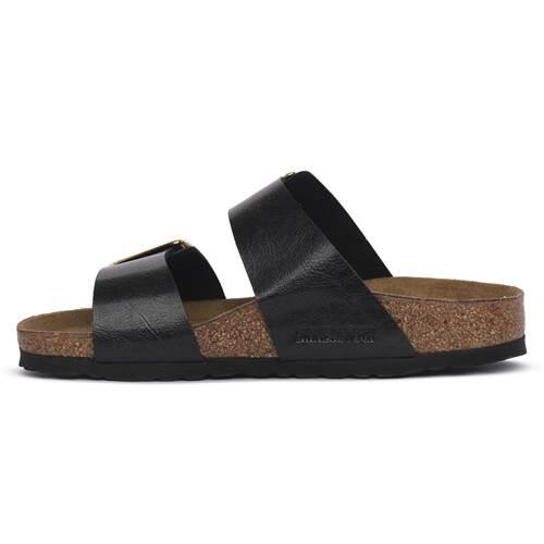 Sandales Plates Femme Birkenstock Sydney Noir 3/5