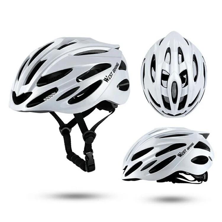 West Biking - Casque De Cyclisme Gradué Avec Doublure Amortissante Vtt - Blanc+noir - Casque - Blanc|noir - Taille Unique - Decathlon