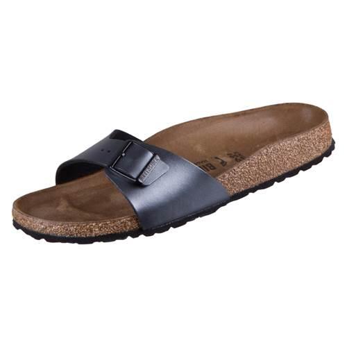 Birkenstock Slides Madrid Metallic Black Woman