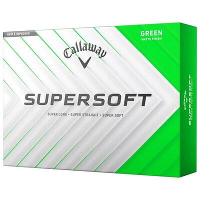 Confezione da 12 palline da golf Callaway Supersoft Verde Nuovo
