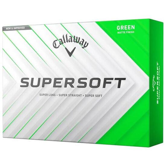 Confezione da 12 palline da golf Callaway Supersoft Verde Nuovo