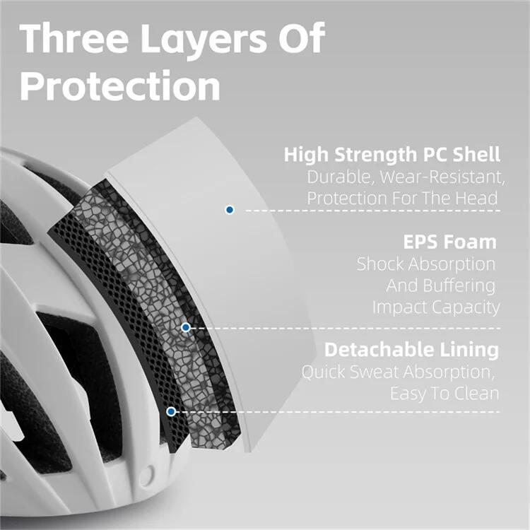 Casco con lentes fotocromáticas desmontables, carcasa de PC con luz trasera 5/7