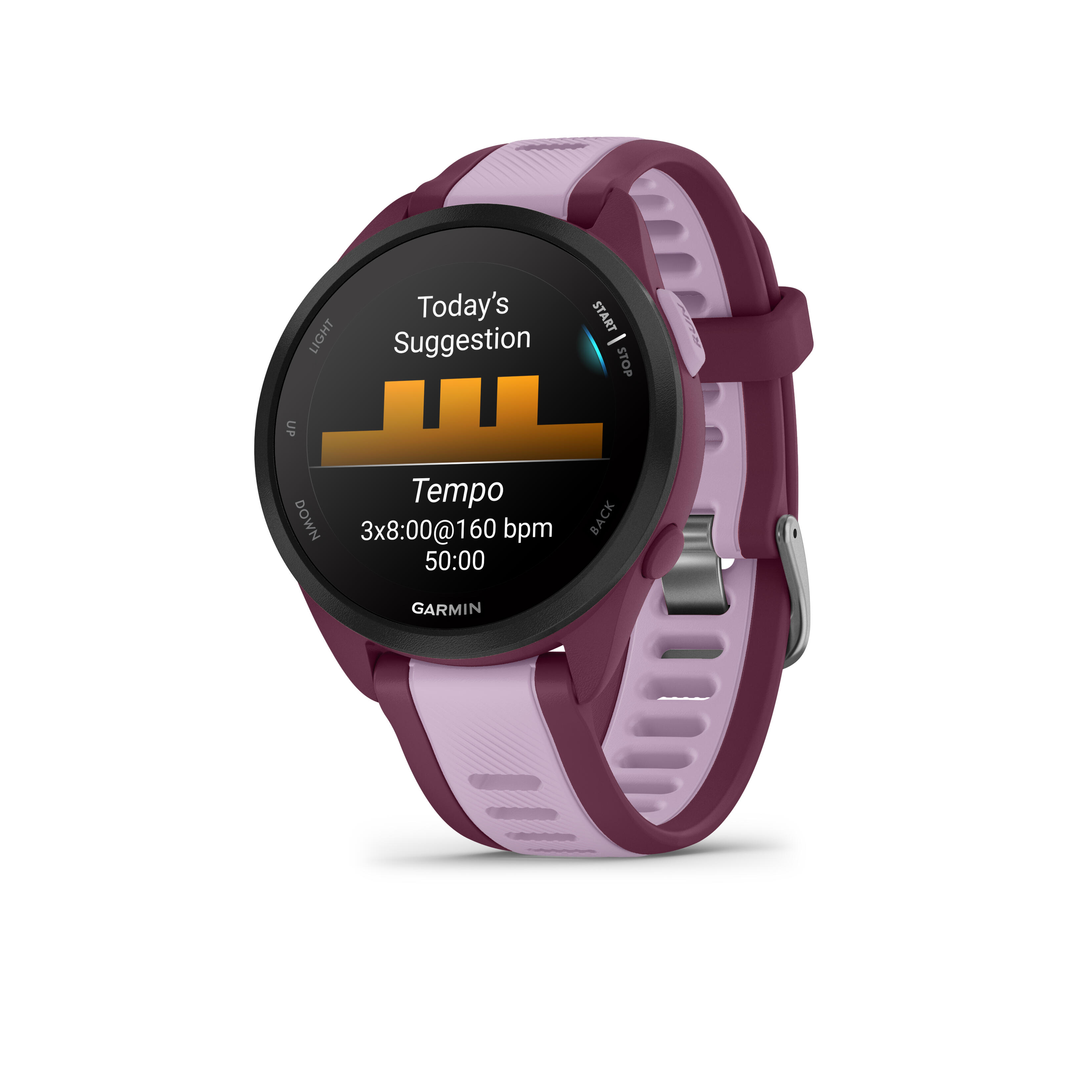 Forerunner 165 Music, Running Smartwatch, Colorful AMOLED Display,   Berry