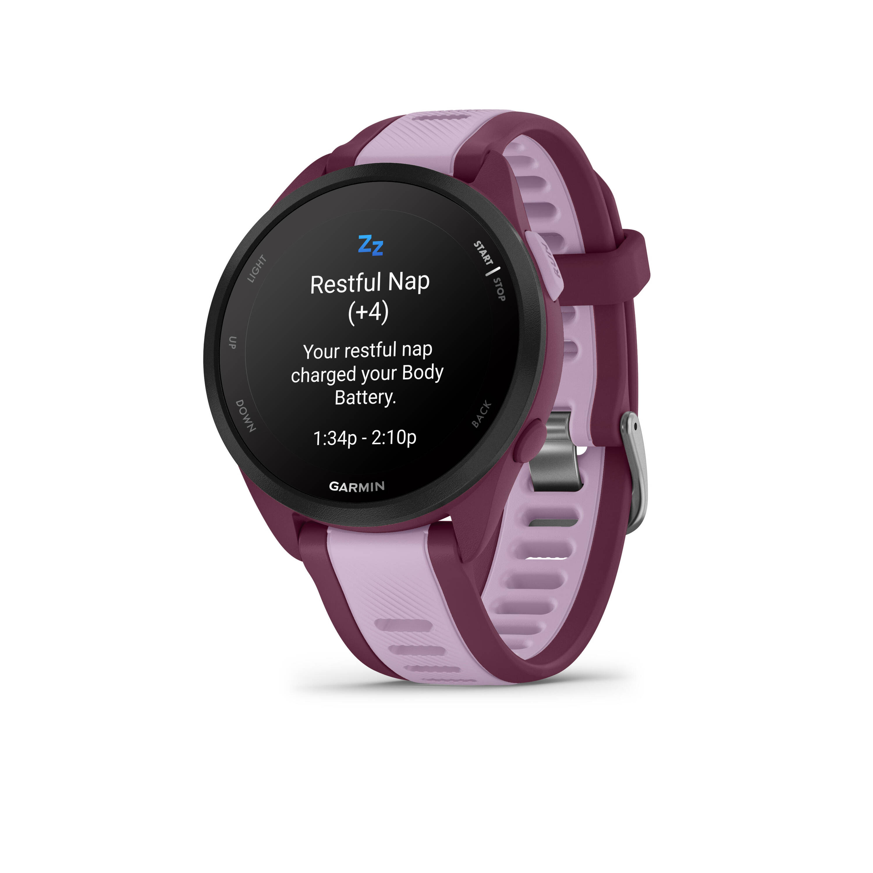 Forerunner 165 Music, Running Smartwatch, Colorful AMOLED Display,   Berry -  2