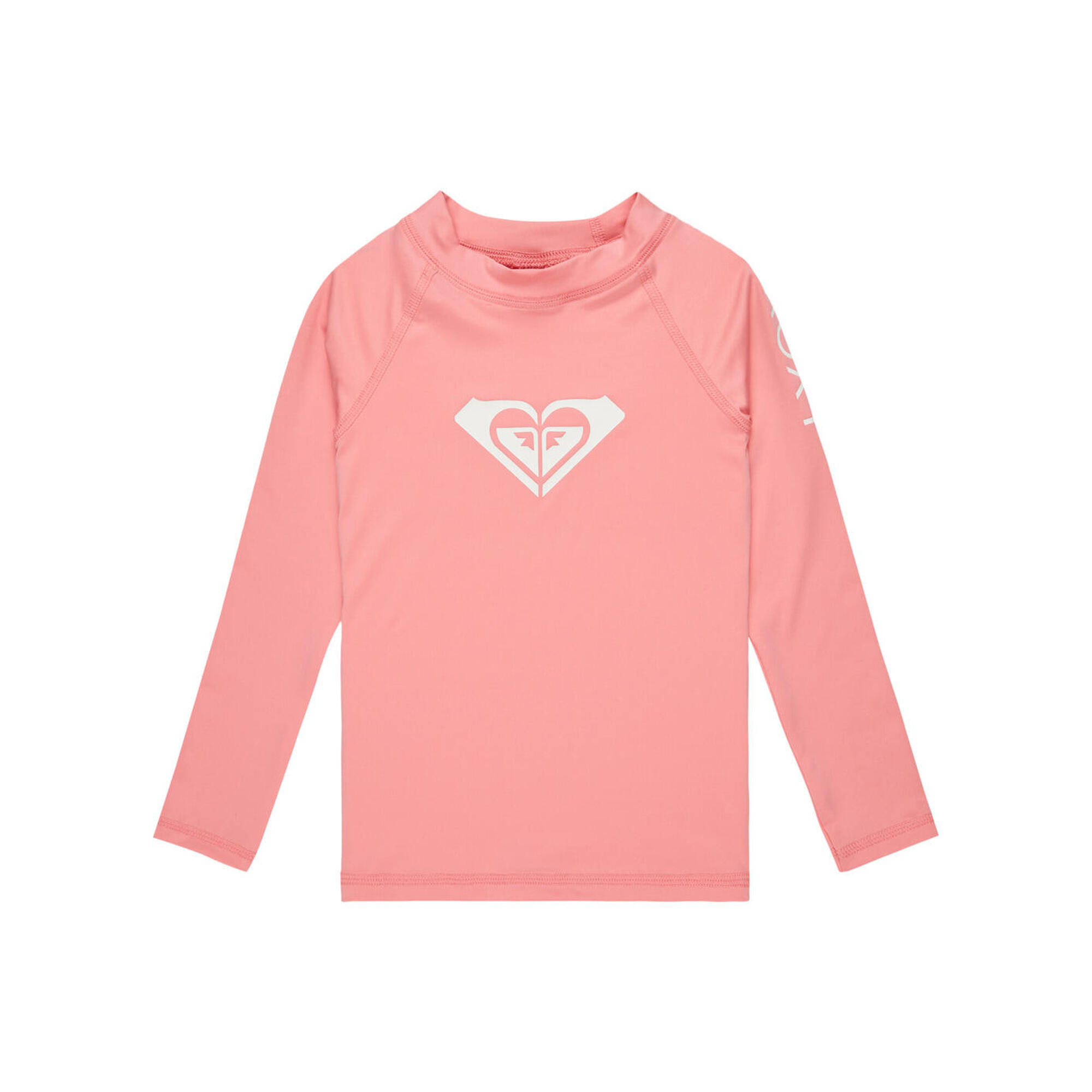 Roxy - Lycra Manches Longues Upf 50 Whole Hearted Rose Jeune Fille - Haut De Maillot De Bain - Rose -  3 À 4 Ans - Decathlon