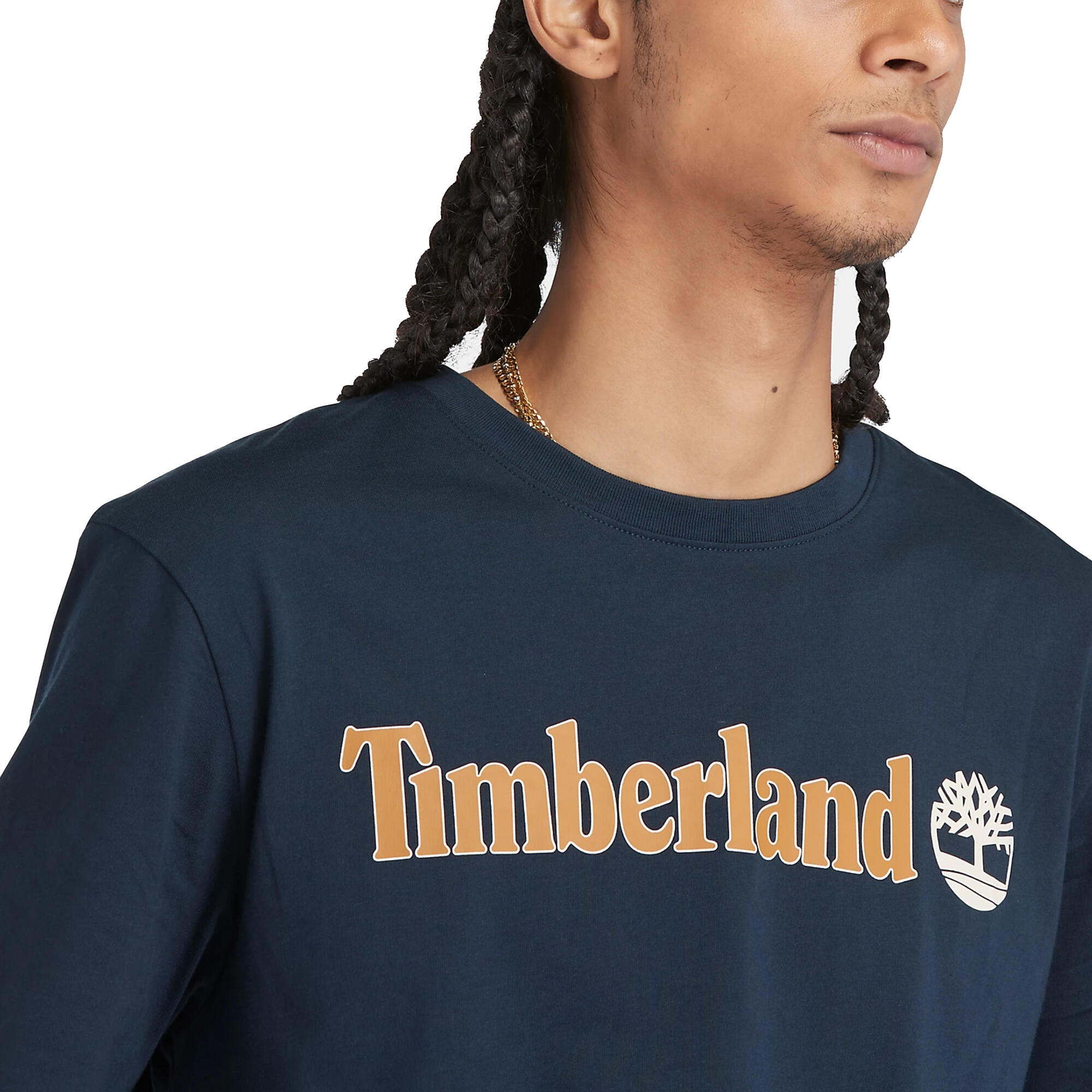 T-shirt Kennebec River Linear Logo Bleu - TB0A5UPQ433 3/3