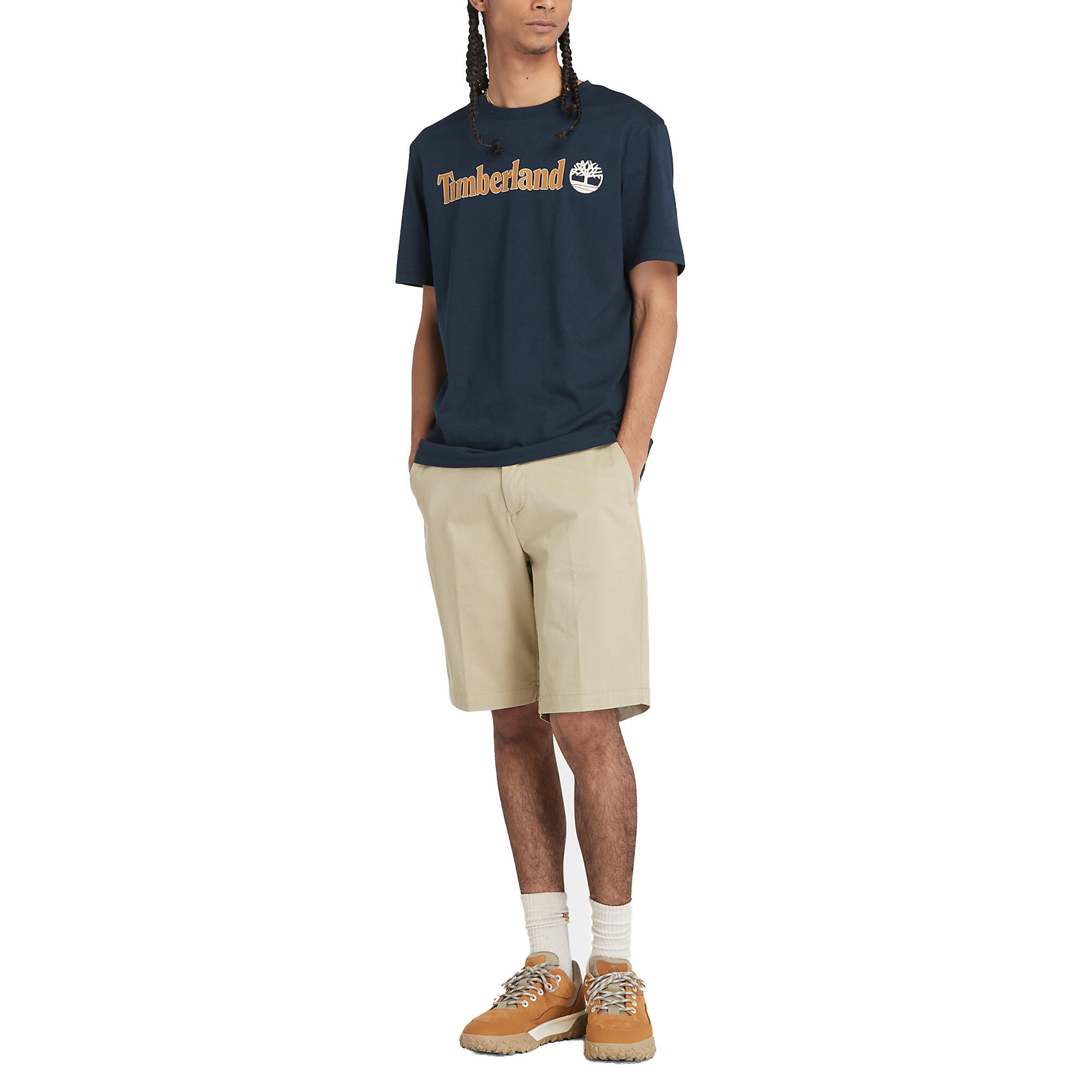 T-shirt Kennebec River Linear Logo Bleu - TB0A5UPQ433 2/3