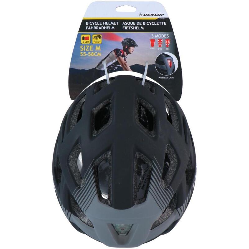 Casca adulți cu ventilație și lampă LED MTB 6xLED Negru/Gri