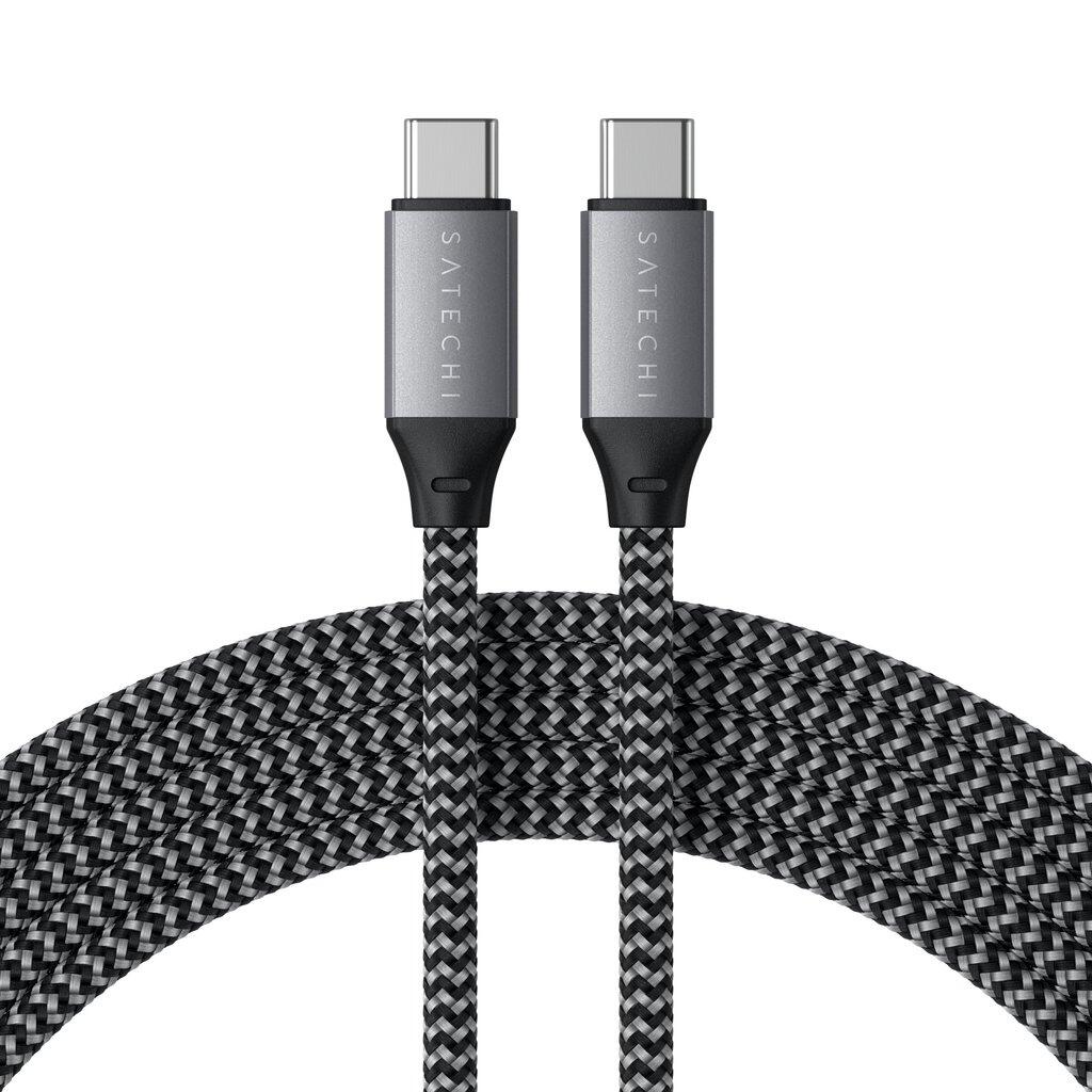 Cabo satechi usb-c to usb-c 100w charging cable cinzento