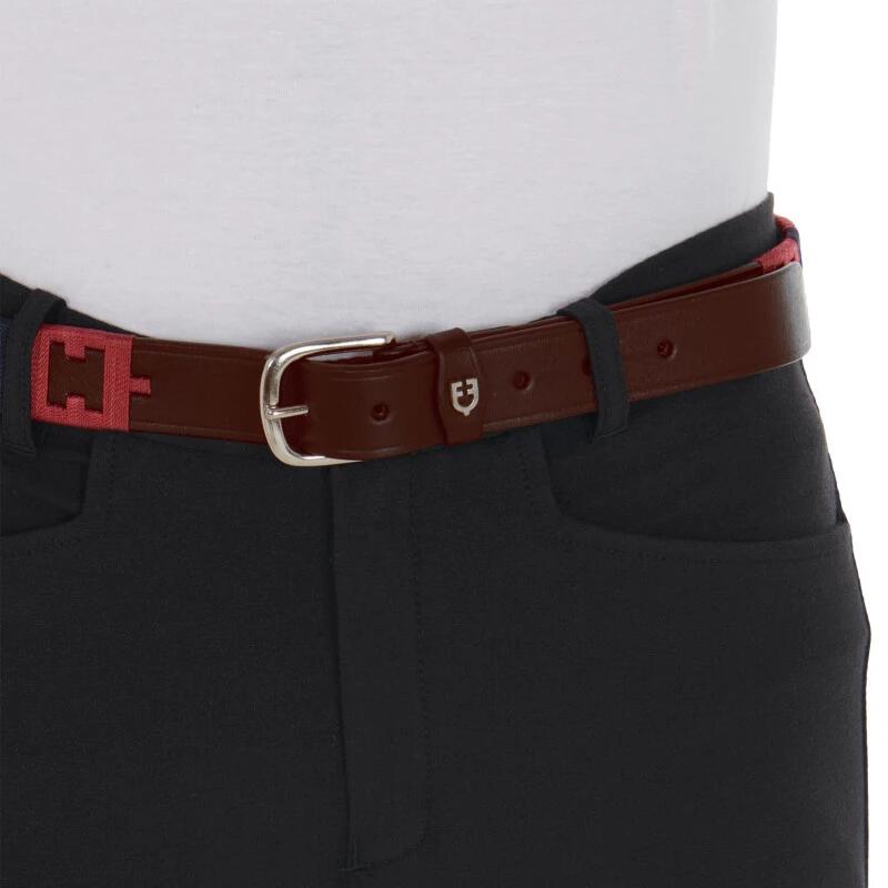 Horse paardrijden lederen riem met geometrisch patroon 7/7