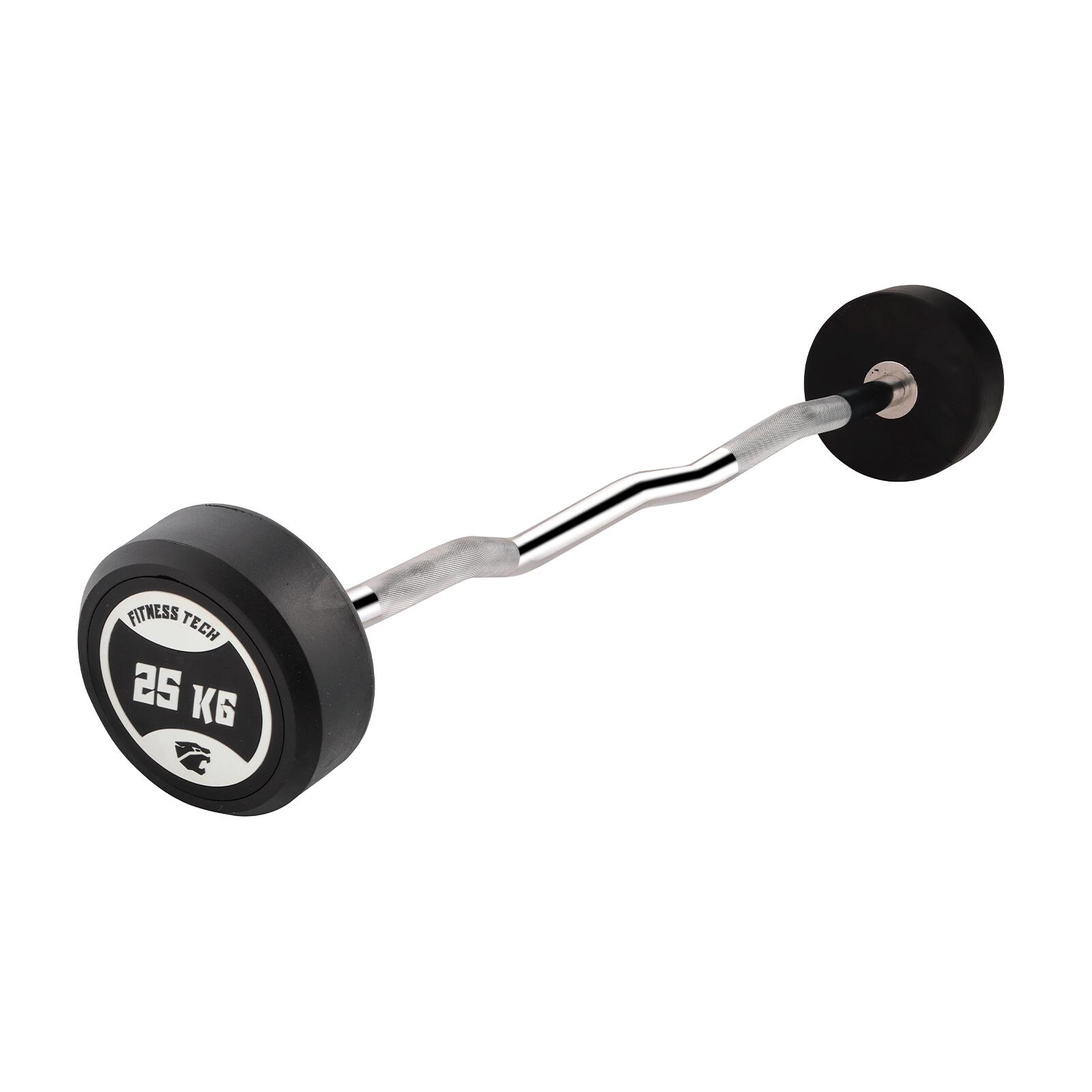Barra montada curva 25 kg fitness tech