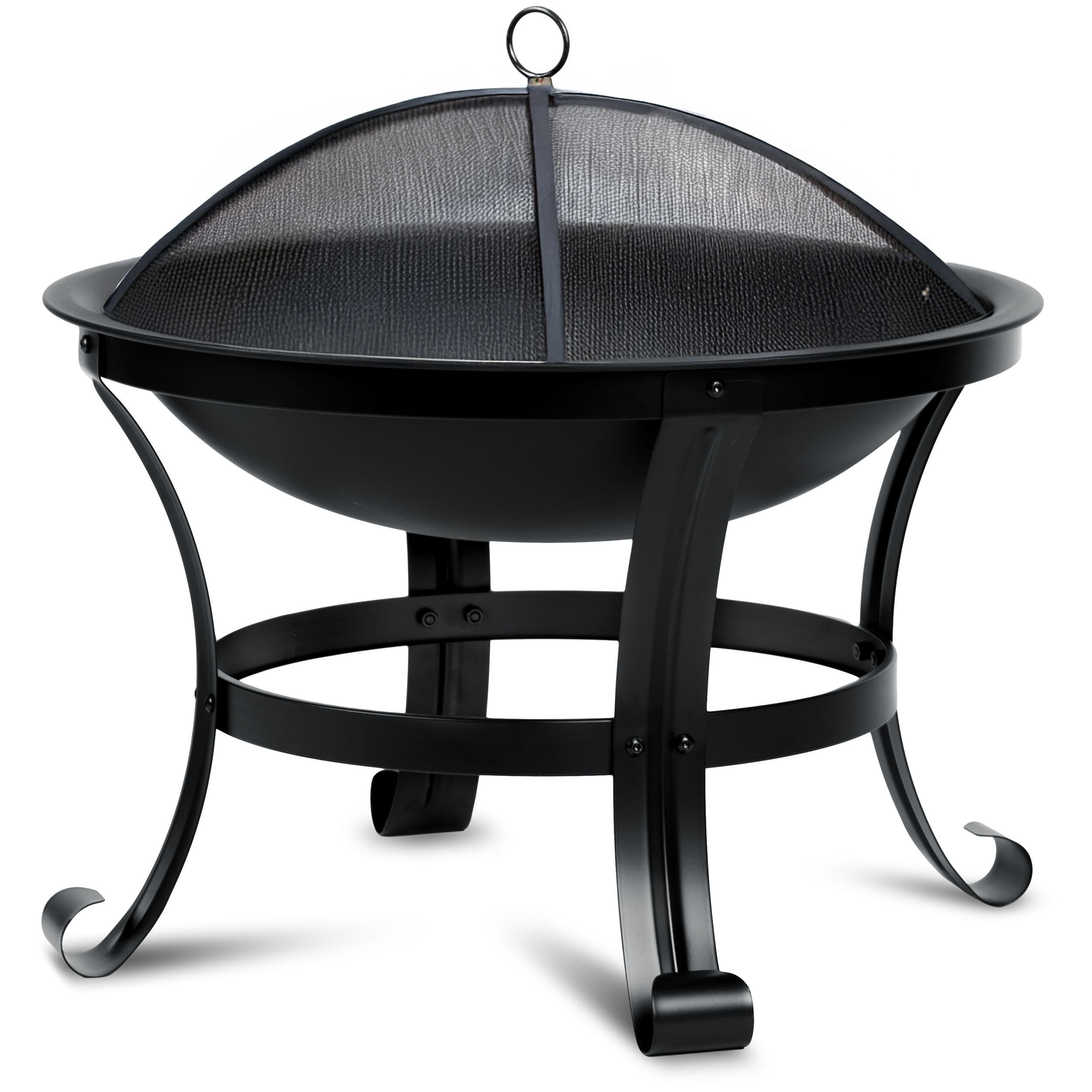 Palenisko kempingowe z pokrywą uchwytami na ognisko grill Berdsen 60cm 2/7