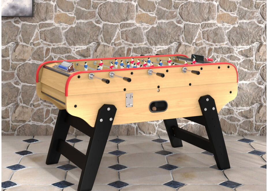 Baby Foot Bistrot Bois Clair avec monnayeur 5/8