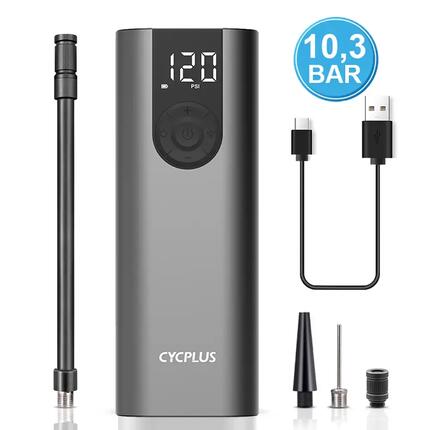 CycplusA8 Pompe à batterie rechargeable compresseur d'air portable pompe à vélo