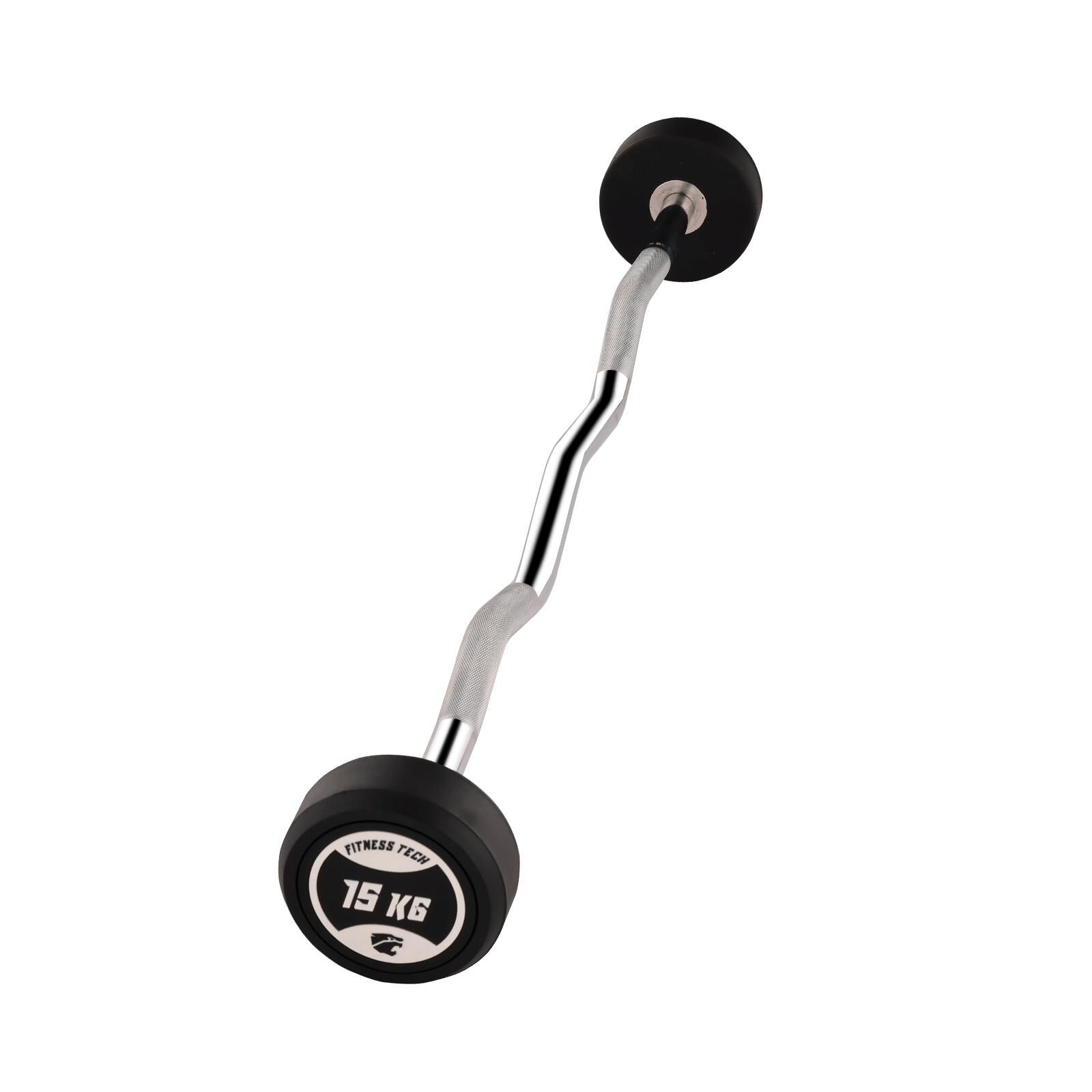 Barra montada curva 15 kg fitness tech