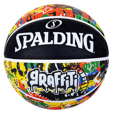 Basketbal outdoor graffiti rubber geel