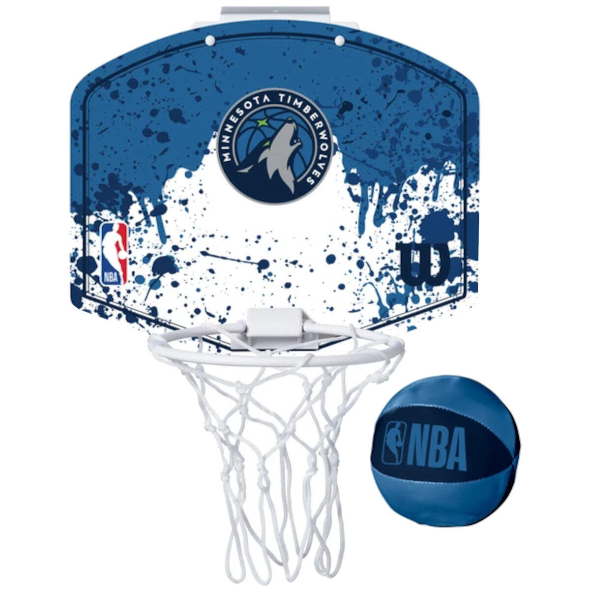 Wilson - Mini Panier De Basketball Wilson Nba Minnesota Timberwolves - Cercle De Basket - Bleu - Taille Unique - Decathlon