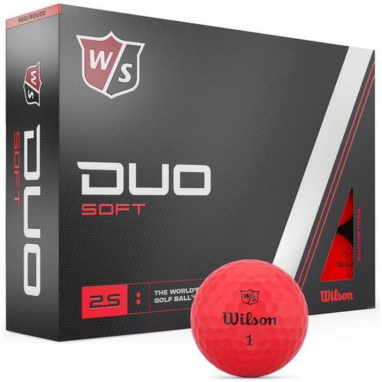 WILSON Balles De Golf Staff Duo Soft 2.5 2023 Rouge